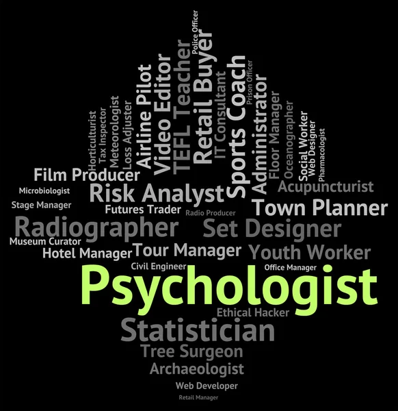 Psychiatrist Job Shows Employment Disorders And Psychology? — Stock Photo, Image