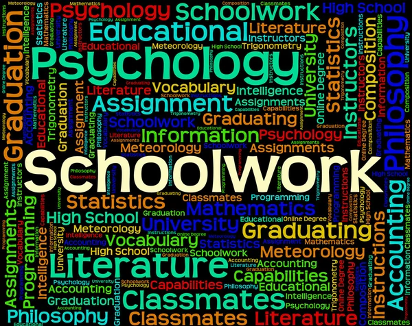 Schoolwerk Word toont onderneming woorden en tekst — Stockfoto