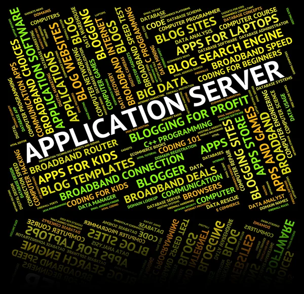 Serveur d'applications Indique les serveurs et les applications informatiques — Photo