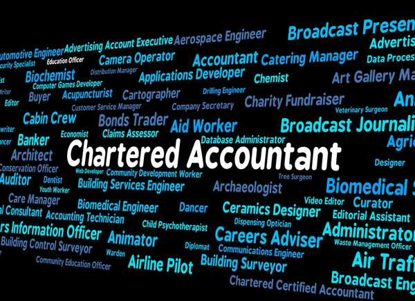 Chartered Accountant Represents Balancing The Books And Accounta — Stock Photo, Image