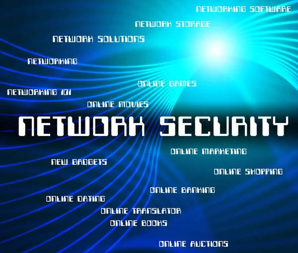Netwerk beveiliging vertegenwoordigt Privacy Www en verbinding — Stockfoto
