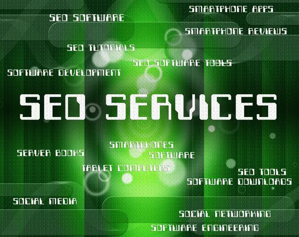 Seo Services Means Help Desk And Advice — Stock Photo, Image