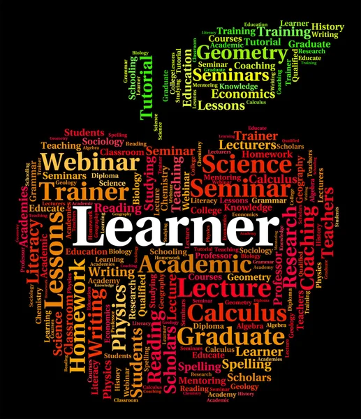 Learner Word Shows Study Studying And Education — Stock Photo, Image