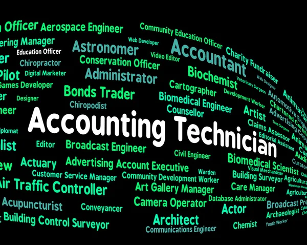 Accounting Technician Indicates Balancing The Books And Accounts — Stock Photo, Image