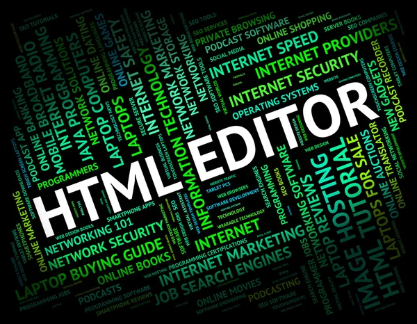 Editor Html significa Hypertext Markup Language e Boss — Foto Stock