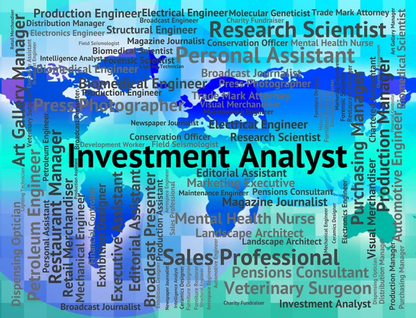 Analista de Inversión Representa Carrera Invertida y Ocupación —  Fotos de Stock