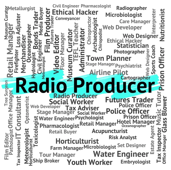 Radyo üreticisi anlamına gelir meslekler Kiralık ve radyolar — Stok fotoğraf