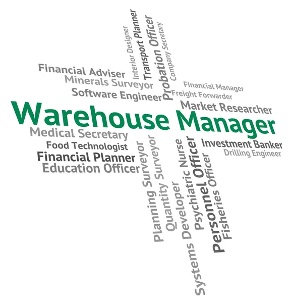 Warehouse Manager Shows Occupation Depot And Stockroom — Stock Photo, Image