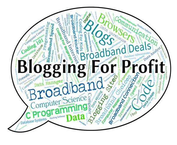 Блог для прибутку вказує Weblog Заробіток і заробіток — стокове фото