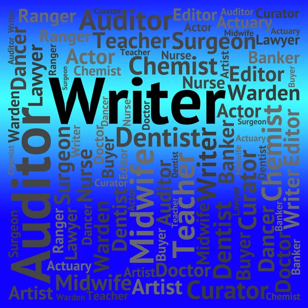 Író munka azt jelenti, írásban szavak és alkalmazott — Stock Fotó