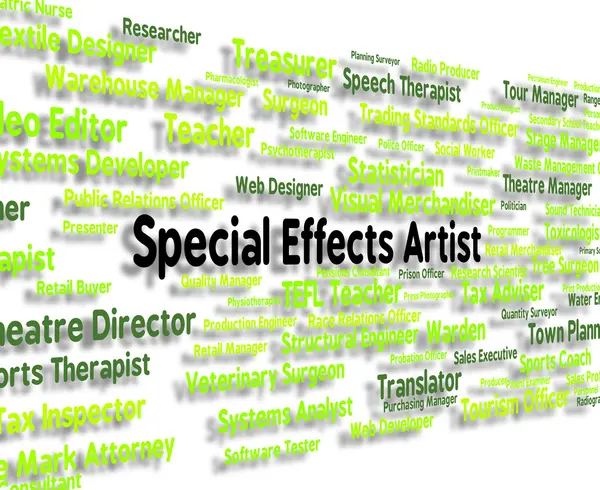Special Effects Artist Indicates Arts Employee And Recruitment — Stock Photo, Image