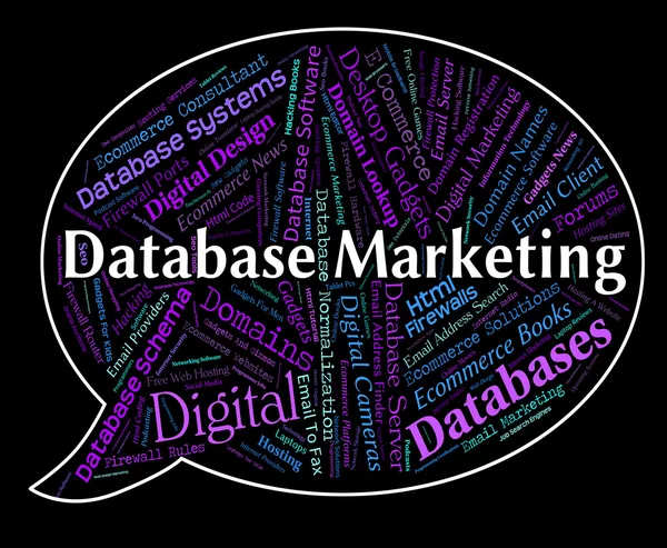Database Marketing Represents Sales Words And Computing — Stock Photo, Image