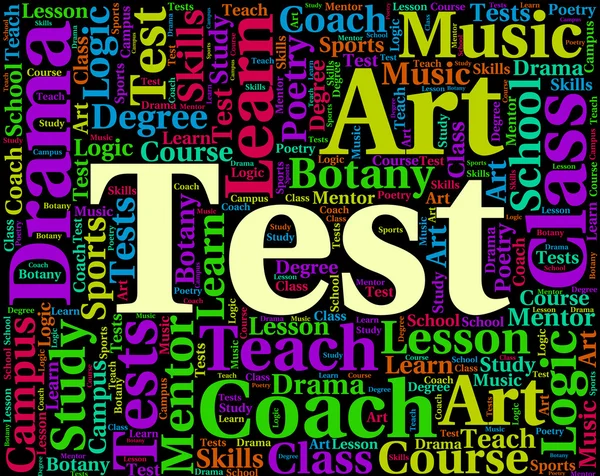 Test Word Indicates Tested Examinations And Assess — Stock Photo, Image