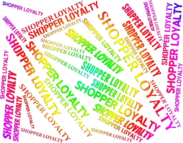 Shopper Loyalty Shows Clients Clientele And Support — Stock Photo, Image