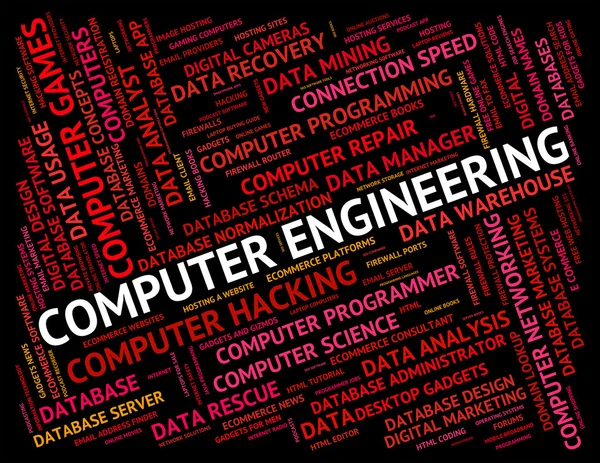 Computer Engineering Represents Digital Word And Web — Stock Photo, Image