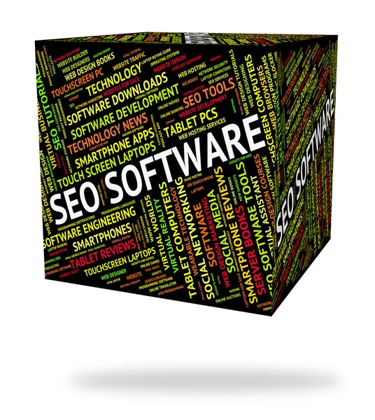 SEO Software vertegenwoordigt programma's Freeware en geoptimaliseerd — Stockfoto
