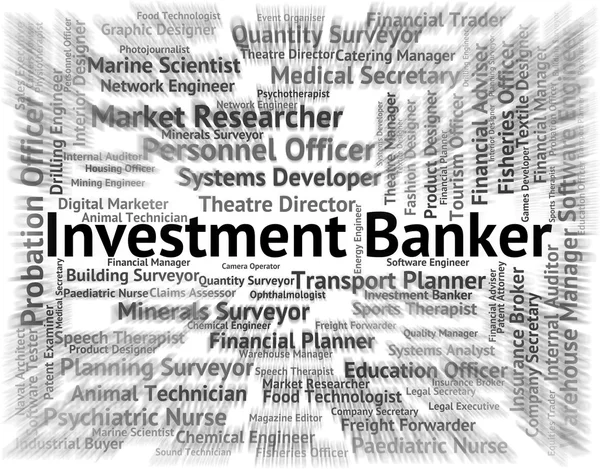 Banca de inversión indica palabra de retorno y banca —  Fotos de Stock