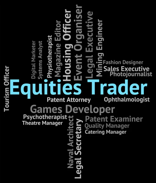 Aandelen handelaar toont huren verkopen en werknemer — Stockfoto