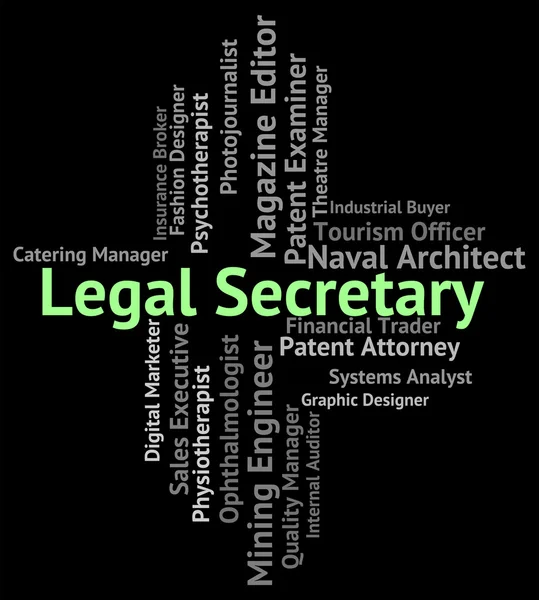 Legal Secretary Shows Personal Assistant And Pa — Stock Photo, Image