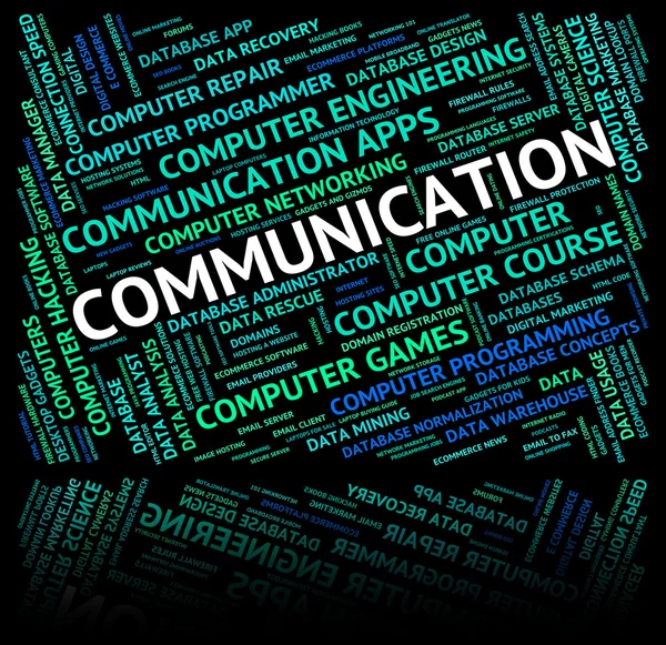 Communication Word Shows Communicating Networking And Text — Stock Photo, Image