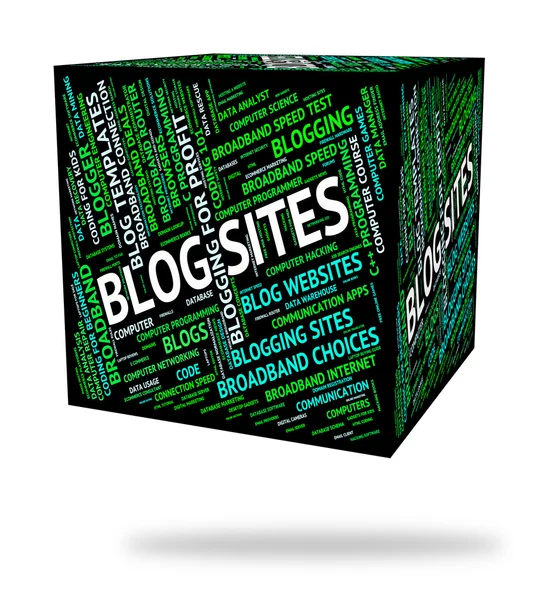 Блог сайти показує домени блогер і хостинг — стокове фото