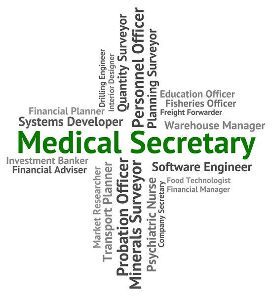 Medical Secretary Shows Personal Assistant And Administrator — Stock Photo, Image