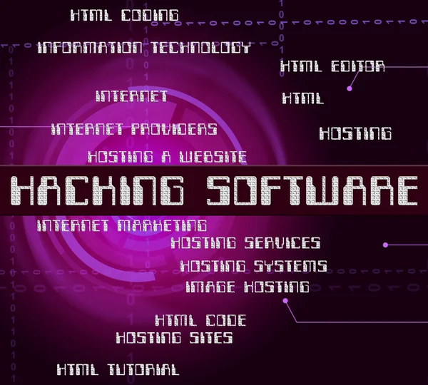 Hacking Software Means Program Shareware And Crack — Stock Photo, Image