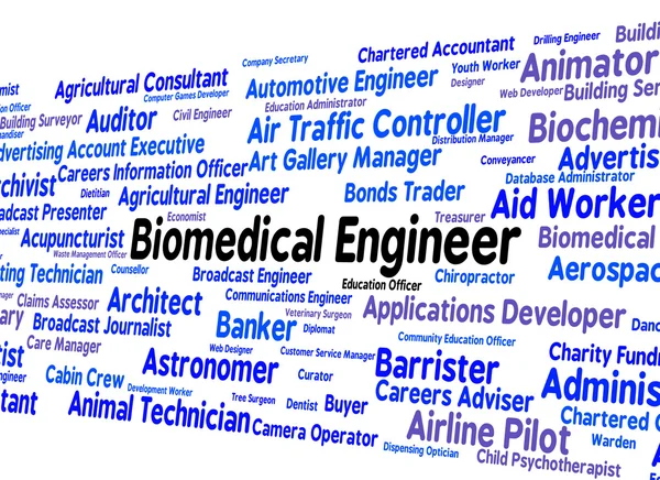 Biomedical Engineer Means Career Mechanic And Words — Stock Photo, Image