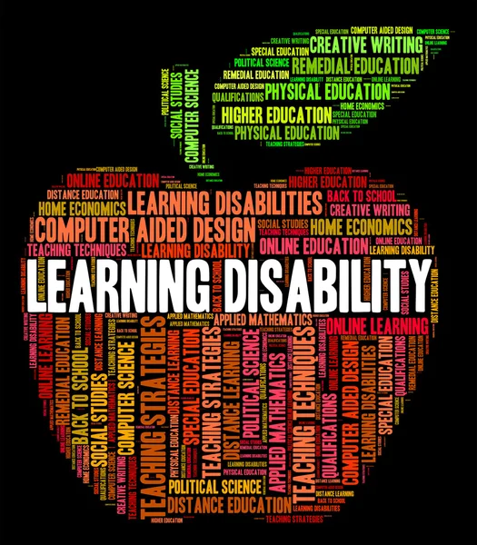 Nauka słów niepełnosprawności wskazuje pedagogiki specjalnej i uzdolnionych — Zdjęcie stockowe