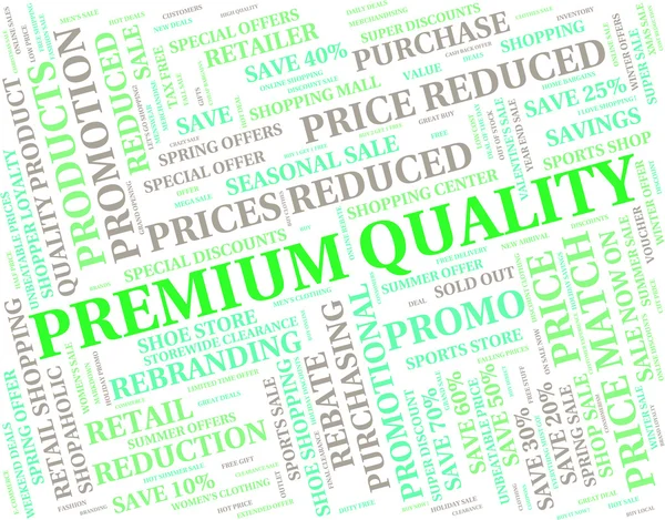 Premium Quality Represents Number One And Approve — Stock Photo, Image