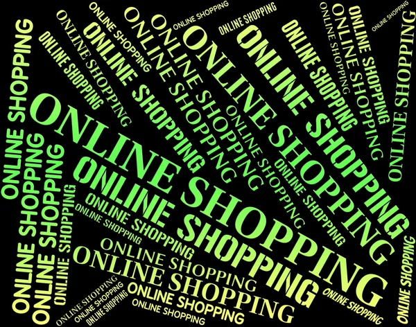 Online Shopping visar World Wide Web och handel — Stockfoto