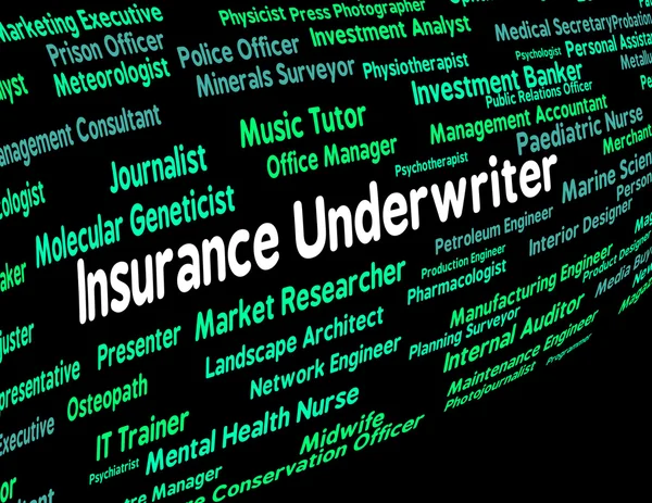 Insurance Underwriter Represents Policy Protection And Insured — Stock Photo, Image