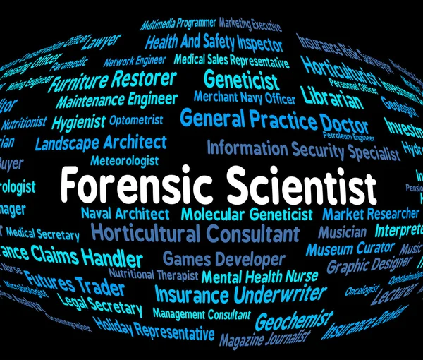 Forensic Scientist Means Scientists Occupations And Forensics — Stock Photo, Image