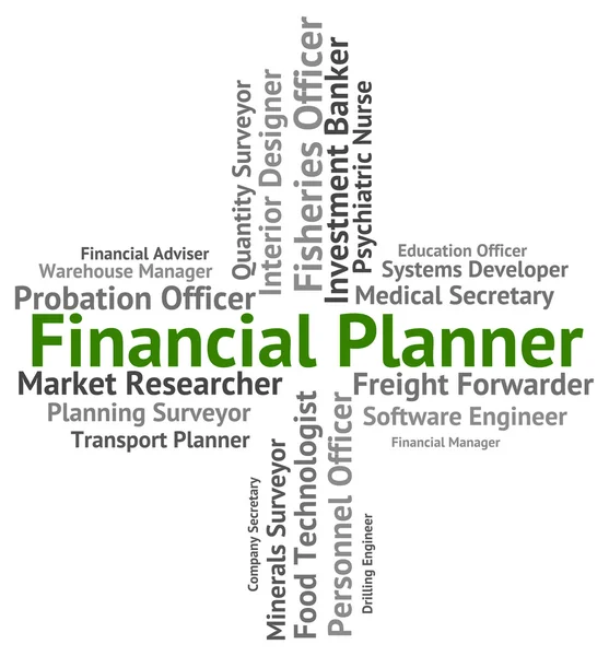 Financial Planner Represents Employee Trading And Word — Stock Photo, Image