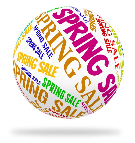 Spring Sale Means Cheap Season And Savings — Stock Photo, Image