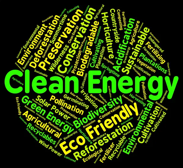 Eco Friendly oznacza czystej energii i ekologii — Zdjęcie stockowe