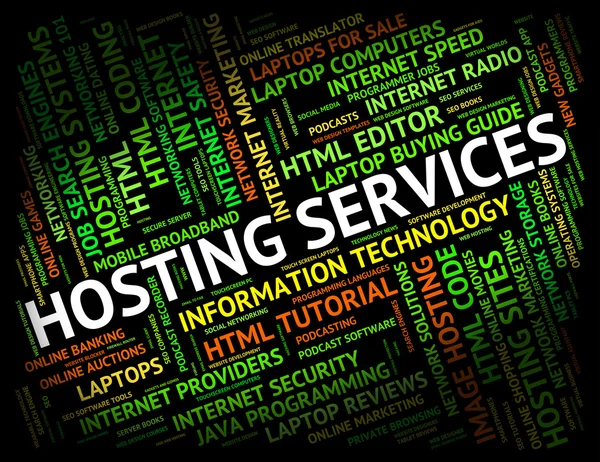 Hosting diensten Shows Help Desk en bijstand — Stockfoto