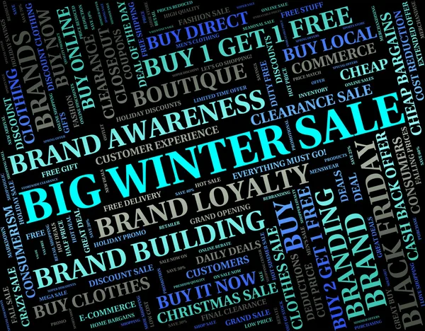 大冬天销售显示零售季节和大 — 图库照片