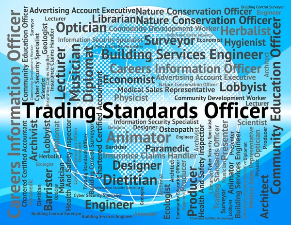 Trading Standards Officer Represents Officers Position And E-Com — Stock Photo, Image