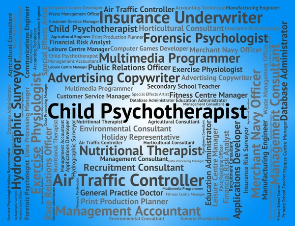 Child Psychotherapist Indicates Personality Disorder And Childs — Stock Photo, Image