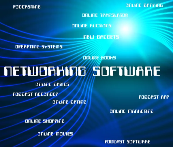 Netwerksoftware vertegenwoordigt Shareware Online en Internet — Stockfoto