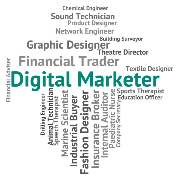 Digitális marketingszakértő mutat magas-Tec és a hirdetők — Stock Fotó