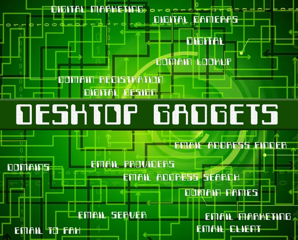 Desktop Gadgets significa Mod Con e Eletrodomésticos — Fotografia de Stock