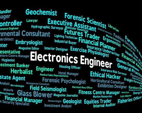 Engenheiro Eletrônico Indica Carreira Contratação e Mecânica — Fotografia de Stock