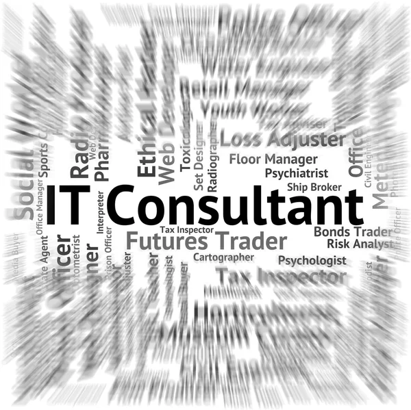 Consultor significa tecnologia da informação e consultores — Fotografia de Stock