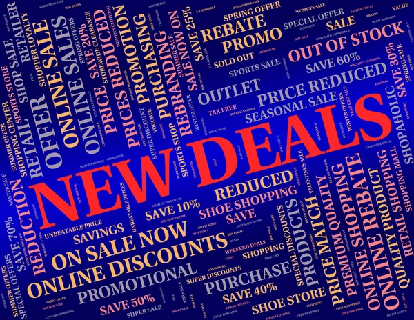 New Deals Represents Latest Product And Agreement — Stock Photo, Image