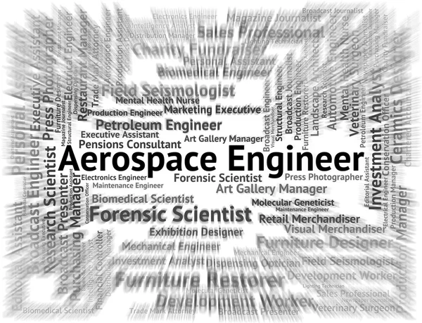 Aerospace Engineer Means Recruitment Jobs And Astrionics — Stock Photo, Image