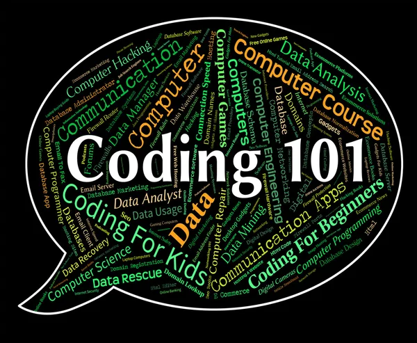 Coding Word Means Introduction Intro And Guide — Stock Photo, Image