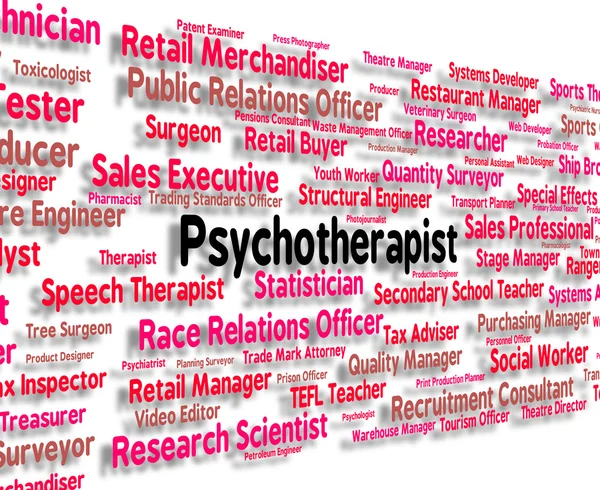 Psychotherapist Job Indicates Disturbed Mind And Delusions — Stock Photo, Image