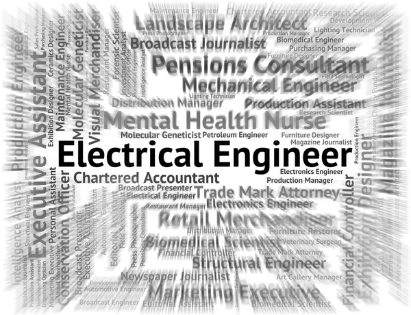 Electrical Engineer Shows Electricity Hiring And Mechanics — Stock Photo, Image